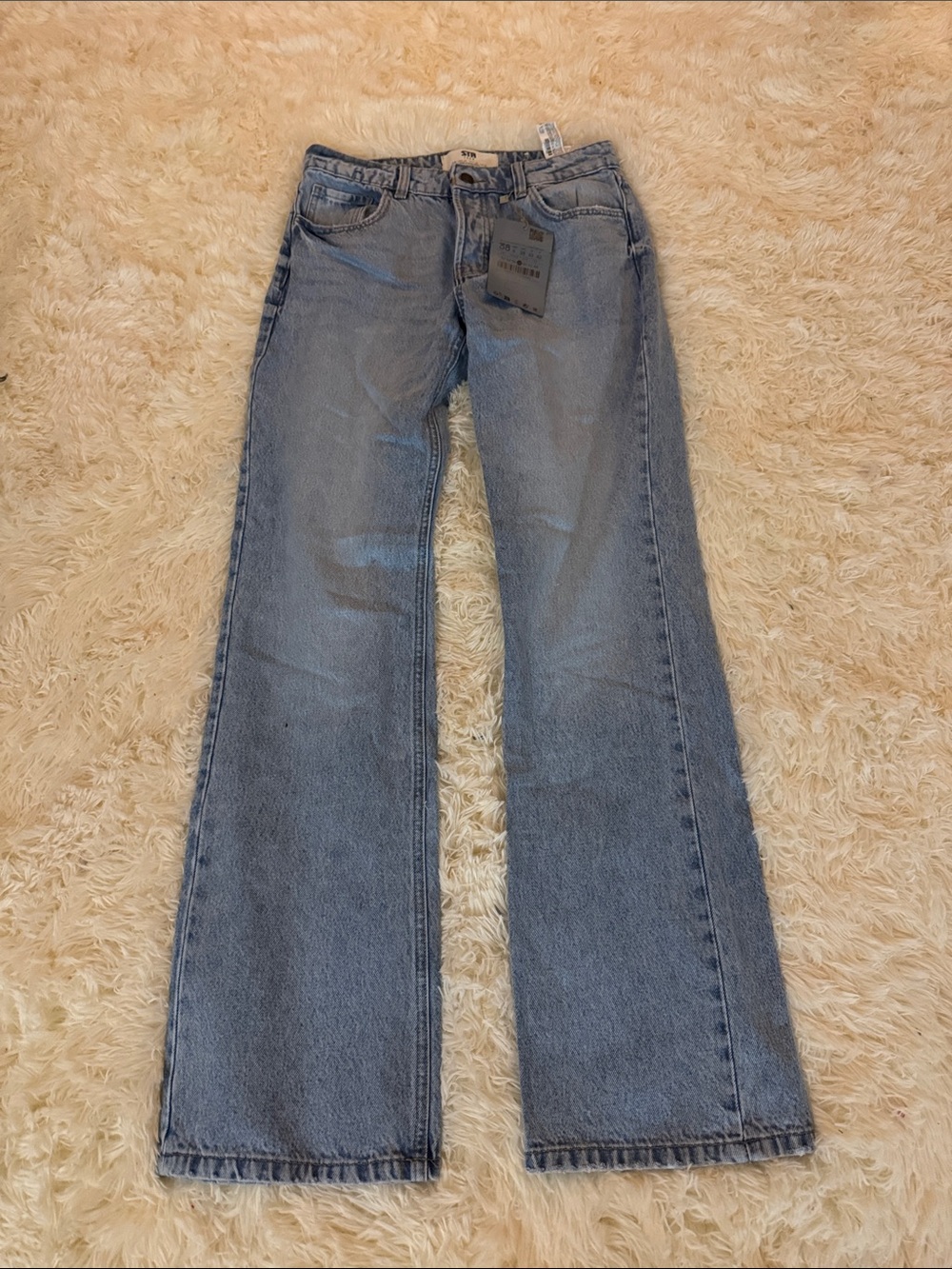 STR TEEN STRAIGHT LEG LIGHT WASH JEANS